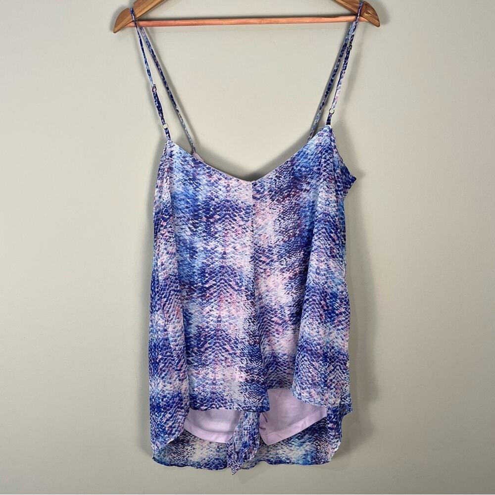 Show Me Your Mumu Anthropologie Blue Purple Romper Boho Summer Women's Medium - Picture 6 of 7